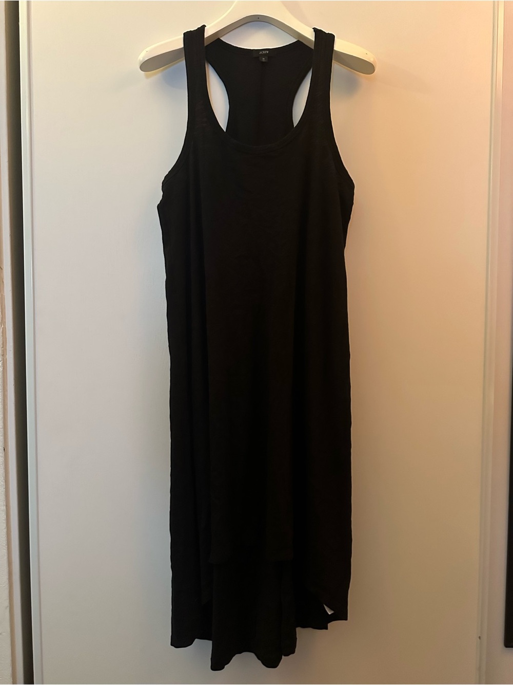J.CREW | Black Racerback Maxi High Low Dress